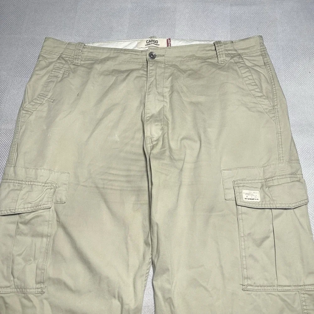 Vintage Y2K Levi's Cargo Pants Mens 42x26** Loose Straight Baggy Wide Leg Skater